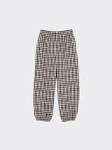 Fluid Gingham harem pants brown