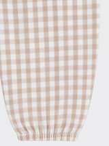 Fluid Gingham harem pants beige