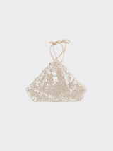 Halter top with sequins