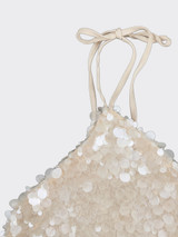 Halter top with sequins
