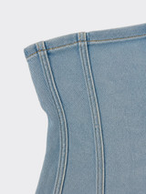Denim bustier top