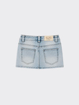 S21 Low rise denim culottes light blue