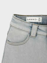 S21 Low rise denim culottes light blue