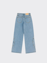 Jeans with wavy studs