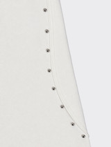 Wave jeans with studs white