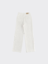 Wave jeans with studs white