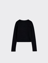 Long-sleeved t-shirt with wing detail black