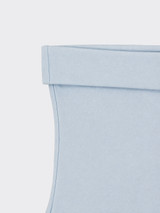Folded bandeau top with glitter effect light blue