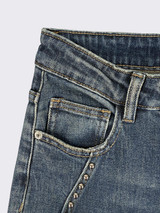 S21 Studded mid-rise jeans