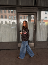 Jeans barrel mid rise