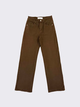 Wide leg trousers with leopard print stars