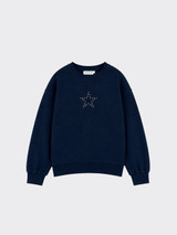 Star studded sweatshirt dark blue