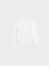 Boat neck sweater with opening beige