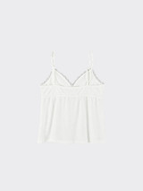 Halter blouse with beads White