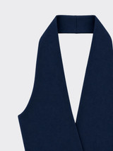 Halter top with crisscross sash Dark Blue