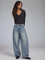 Jeans barrel stars on back