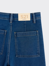 Straight jeans with seam detail