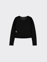 Sheer tulle t-shirt Black