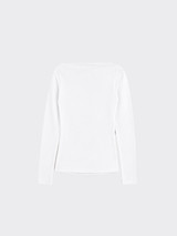 Long-sleeved t-shirt with ruching White