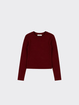 Basic long-sleeved t-shirt Burgundy