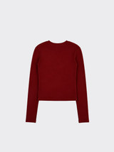 Basic long-sleeved t-shirt Burgundy