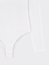 Basic bodysuit with boat neckline White