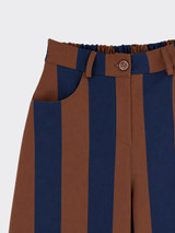 Balloon pants with Blue and brown stripes