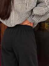 Pleated dress harem pants Black