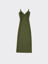 Compression fitted dress Green olive