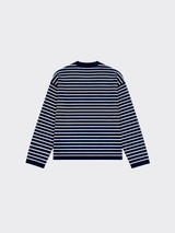 Striped knit sweater blue