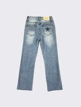 S21  straight wide leg back star detail