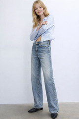 S21 straight wide- leg stud details