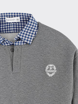 Shirt-effect sweater grey