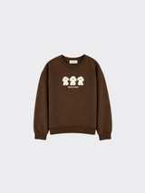 Printed sweatshirt brown