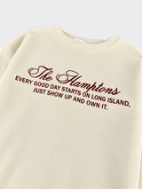 Hamptons embroidered sweatshirt beige