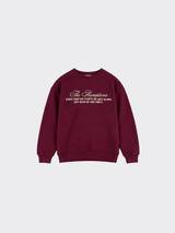 Hamptons embroidered sweatshirt burgundy