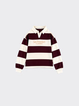Burgundy striped graphic sweatshirt