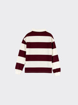 Burgundy striped graphic sweatshirt