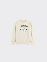 Sweatshirt with graphic and star details beige