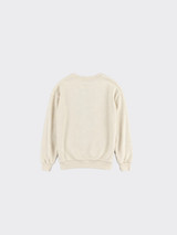 Sweatshirt with graphic and star details beige