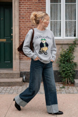 Embroidered puppy sweatshirt