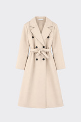 Soft-touch trench coat beige