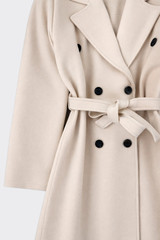 Soft-touch trench coat beige