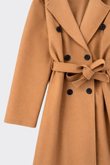 Soft-touch trench coat camel