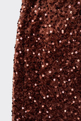 Sequin mini skirt brown