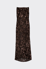 Long skirt with brown details