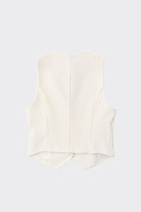 Short buttoned waistcoat white