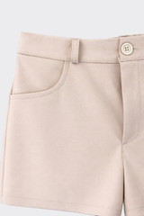Leather effect shorts beige