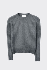 Cable knit sweater grey