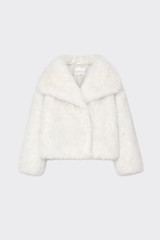 Faux fur jacket white